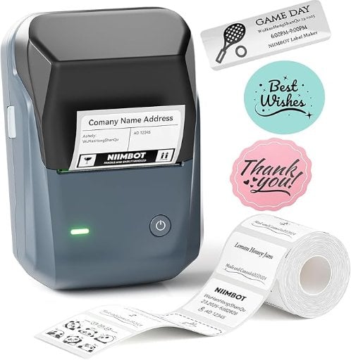 NIIMBOT B1 Thermal Label Printer + 230-Ct Labels