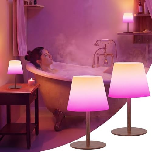 EZVALO RGB Color Changing Shower Lamp IP65 Waterproof 2-Pack (Wood Grain) Deal