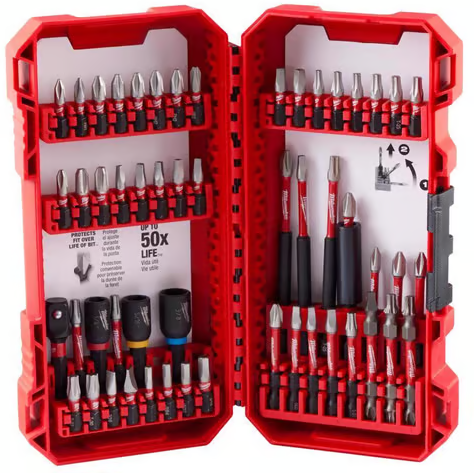 Milwaukee Shockwave Assorted Drill and Driver Bit Set Alloy Steel 54 pc Deal
