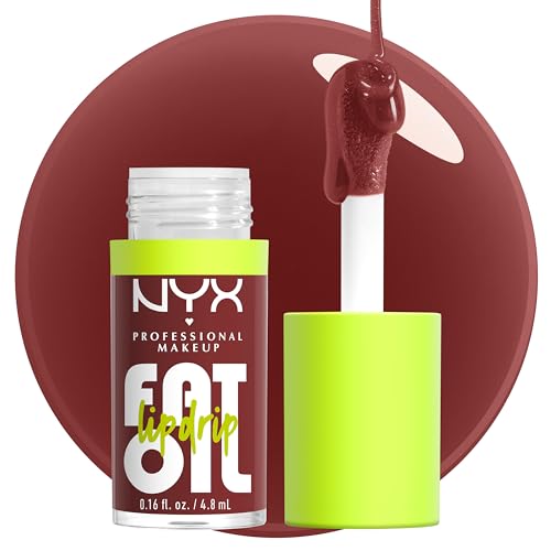 NYX PROFESSIONAL MAKEUP Fat Oil Lip Drip, Sprinkle Sprinkle (Deep Muted Rose)