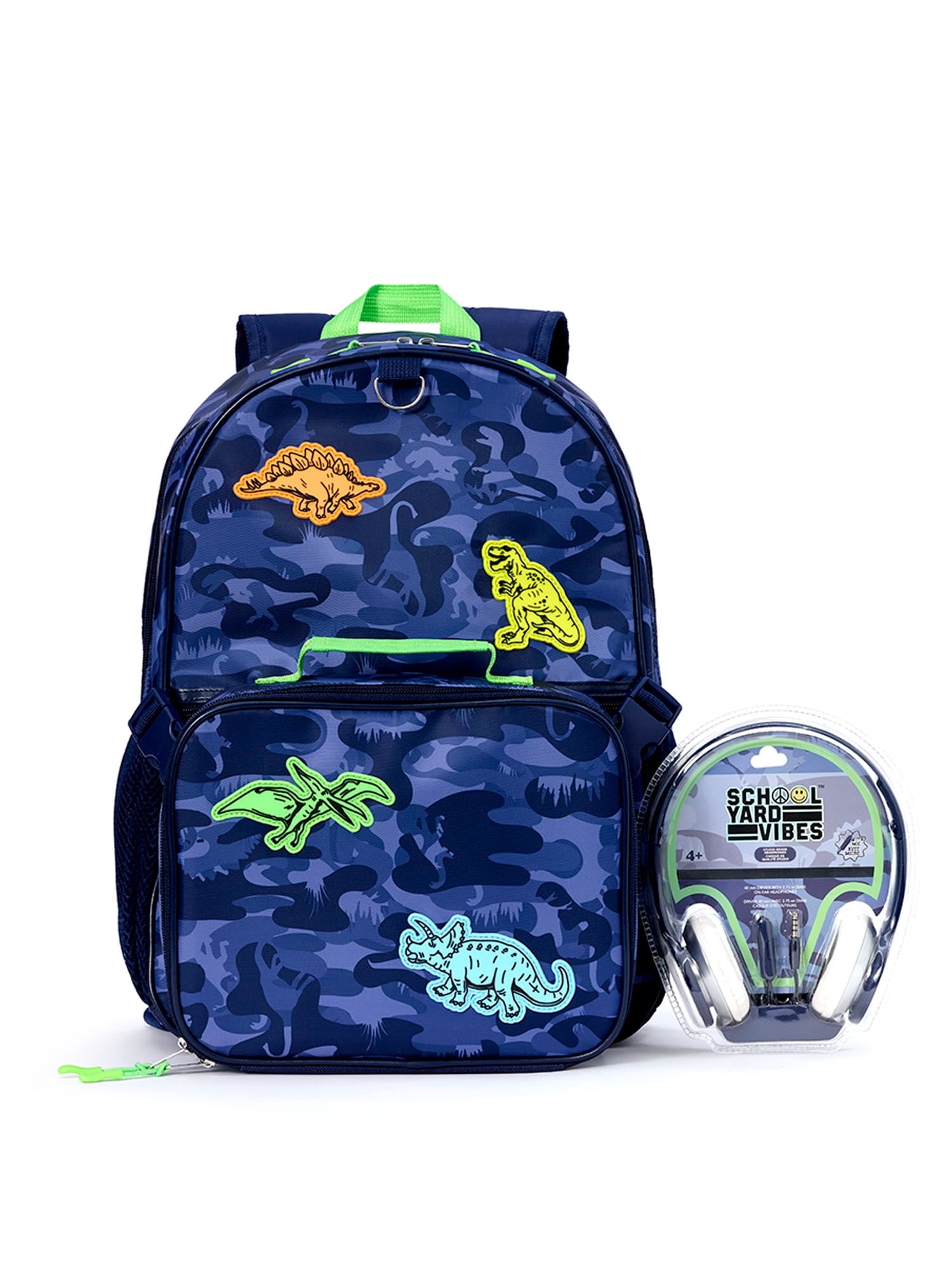 Schoolyard Vibes 17" 3 Piece Backpack Set with Headphones and Kids Lunch Box Deal