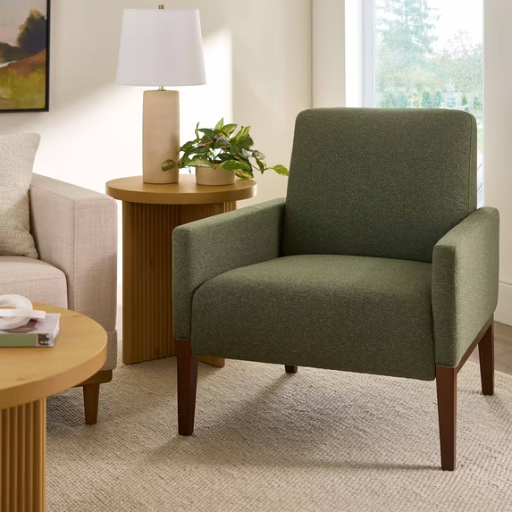 Better Homes & Gardens Push Back Reading Accent Recliner Chair (Olive) Deal