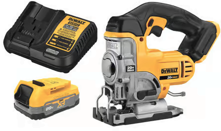 DEWALT 20V MAX* Cordless Jig Saw with XR POWERSTACK Compact Battery Kit Deal