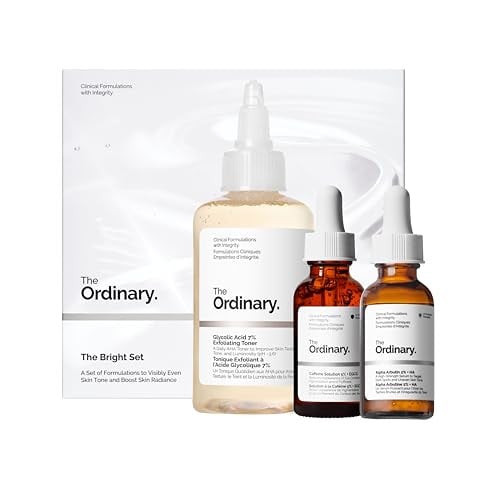 The Ordinary The Bright Set: Glycolic Acid 7% Exfoliating Toner, Alpha Arbutin 2% + HA, & Caffeine Solution 5% + EGCG Deal