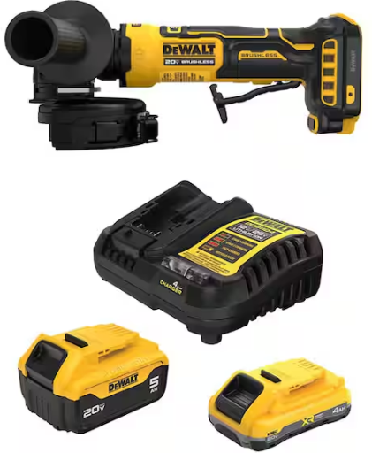 DeWalt ATOMIC 20V MAX 4-1/2 in. Angle Grinder with 4 Ah and 5 Ah Batteries Deal