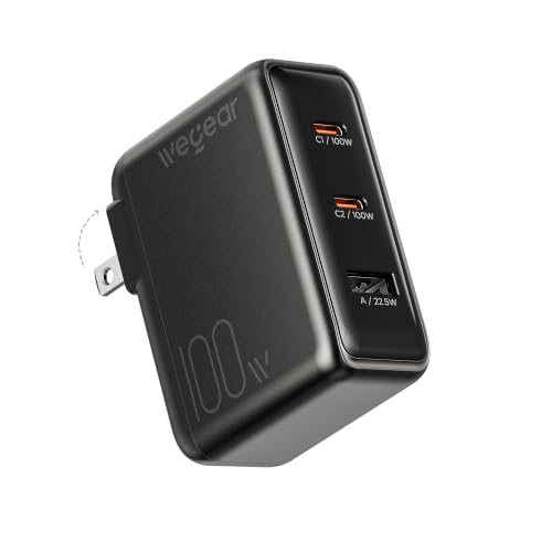 Wegear 100W 3-Port Slim Foldable GaN USB-C Wall Charger Deal