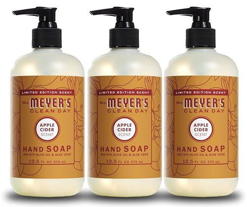 Mrs. Meyer’s Clean Day Hand Soap, Apple Cider, 12.5 oz – 3-Pack