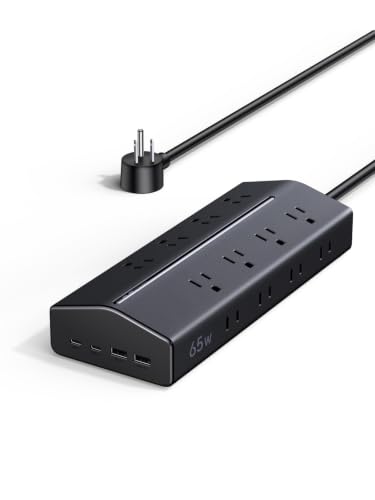 UGREEN 65W 20-in-1 GaN Surge Protector Power Strip, 5ft Extension Cord Deal