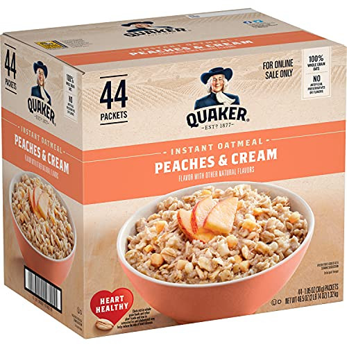 44-Count 1.05-Oz Quaker Instant Oatmeal (Peaches & Cream)