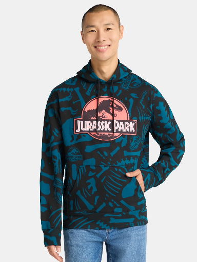 Jurassic Park Men's and Big Men's Graphic Hoodie (Various Sizes)
