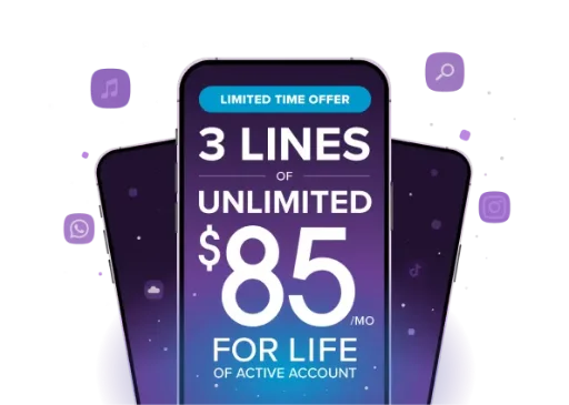 Ultra Mobile 3 Lines Of Unlimited Data Deal