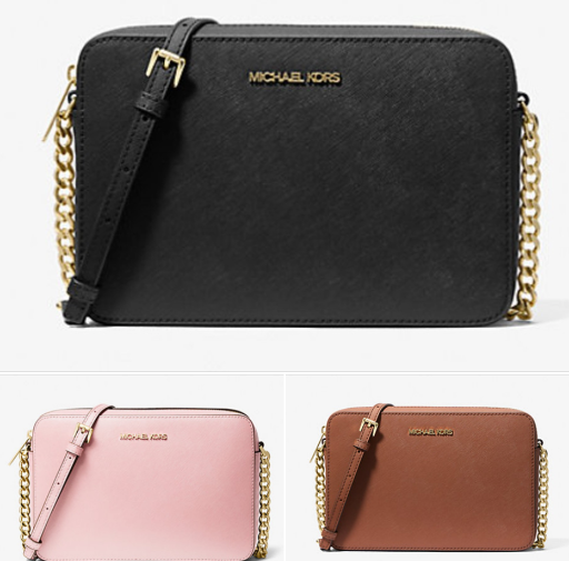 Michael Kors Jet Set Large Saffiano Leather Crossbody Bag- Multi Colors 