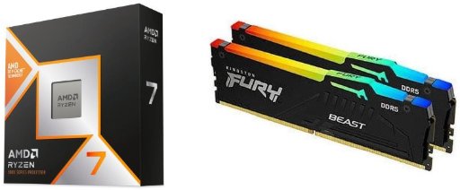 AMD RYZEN 7 9850X3D with Kingston FURY Beast 32GB (2 x 16GB) DDR5 6000