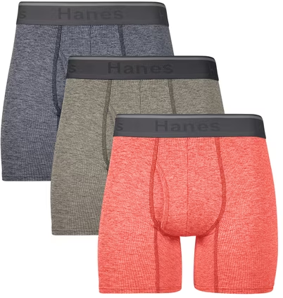 Hanes Underwear Boxer Briefs 3-Pack Breathable Stretch Mesh Deal