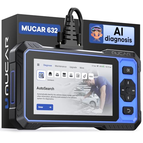 MUCAR 632 Elite AI-Assisted Bidirectional OBD2 Scanner with 15 Reset Services