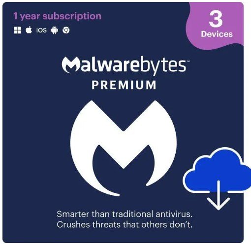 1-Year Malwarebytes Premium (3 Devices)
