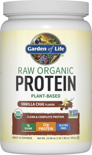 Garden of Life Organic Vegan Protein Powder w/ Probiotics & Enzymes (Vanilla Chai) 1.2-Pound Deal