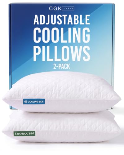 2-Pack CGK Queen Adjustable Cooling Pillows