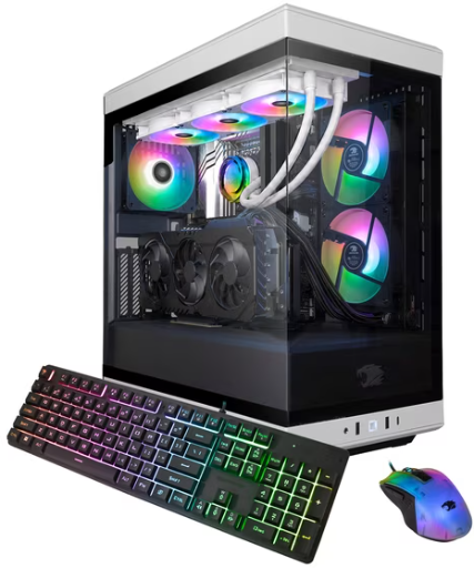 iBUYPOWER Y40 Gaming PC Desktop: Ryzen 9 9900X, RX 9070XT, 32GB DDR5, 1TB NVMe SSD Deal
