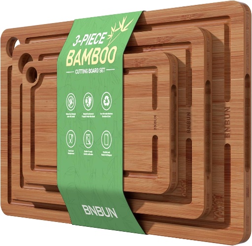 3-Piece Bamboo Cutting Board Set