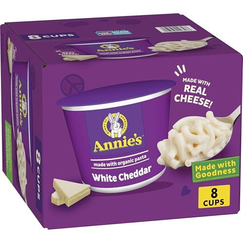 Annie's White Cheddar Mac & Cheese Microwavable Cups, 8 Count