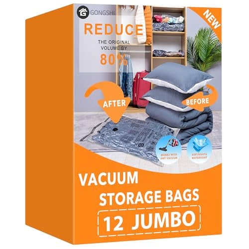 GONGSHI Vacuum Storage Bags 12 Jumbo Deal