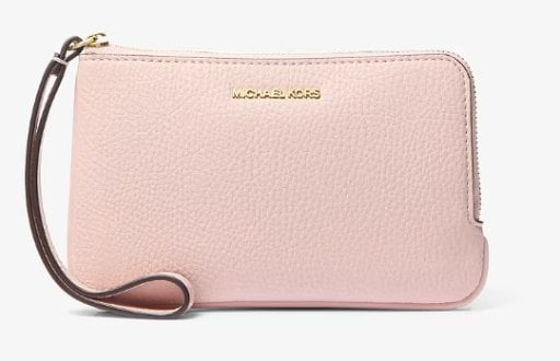 Michael Kors Jet Set Travel Small Burnished Logo Embossed Wristlet Deal
