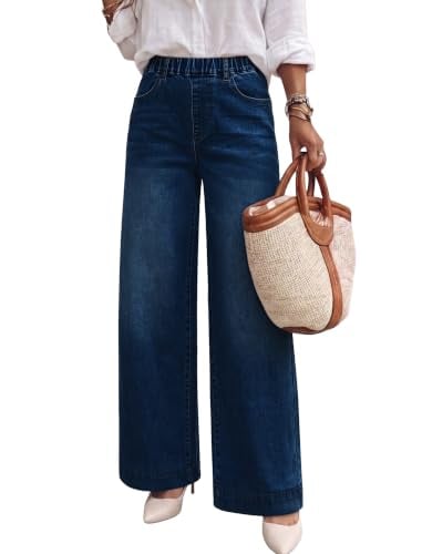 Wide Leg Elastic Waist Stretchy Pants