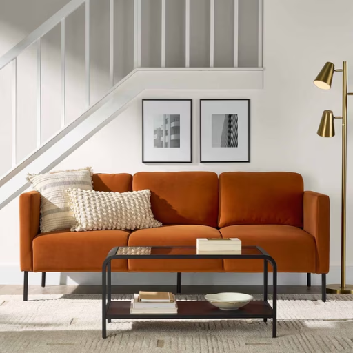 Better Homes & Gardens Wyatt Velvet Sofa, Copper Pipe Deal