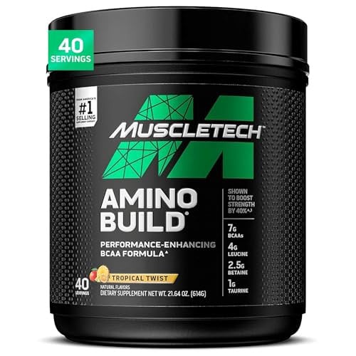 40-Serving MuscleTech Amino Build BCAA Amino Acids + Electrolyte Powder (Tropical Twist) Deal