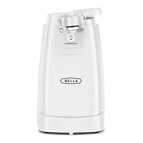 BELLA Electric Can Opener and Knife Sharpener (White)