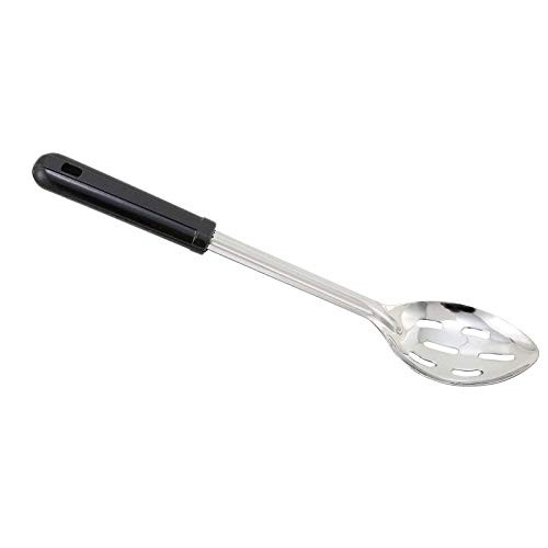 Winco Stainless Steel Basting Spoon with Plastic Handle, Slotted, 13"