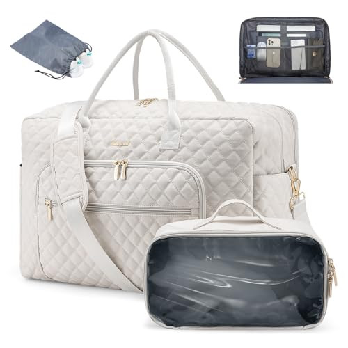 LOVEVOOK Women's Travel Duffle Bag w/ Laptop Compartment 2-Piece