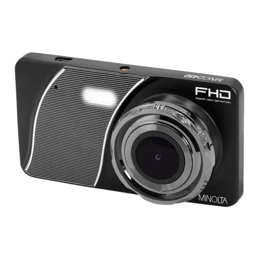 Minolta 1080P Dash Cam with 4.0" Display and 16GB Card