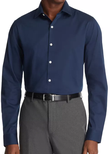 Kenneth Cole Reaction Slim Fit Tonal Stripe Dress Shirt
