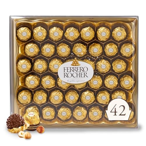 Ferrero Rocher Gourmet Milk Chocolate Hazelnut 42 Count 3-Pack Deal