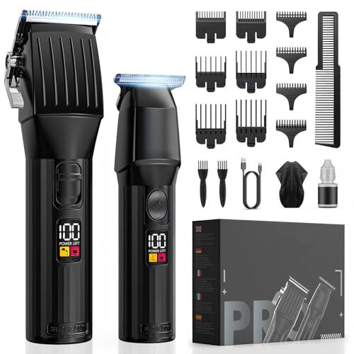 Solati Cordless Rechargeable Hair Clipper and Trimmer Set w/ 10 Combs & Accessories