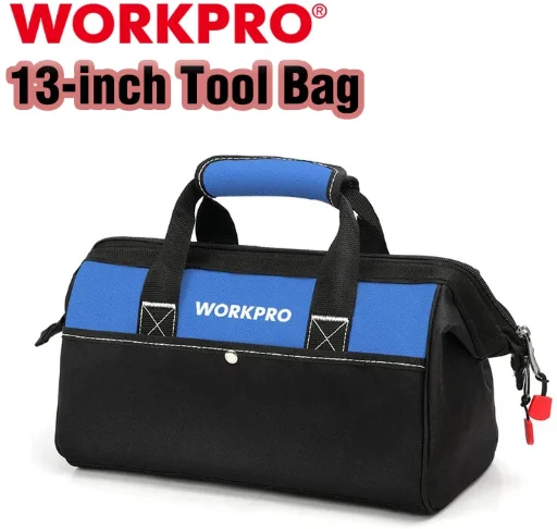 WORKPRO 13-in Tool Bag Wide Mouth Tool Tote Bag Deal