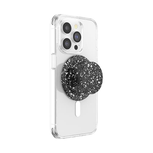 PopSockets Phone Grip for MagSafe with Kickstand, Black Speckle