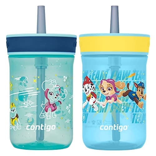 Contigo Leighton Kids Water Bottle w/ Straw 2-Pack 14oz (Blue and Yellow) Deal