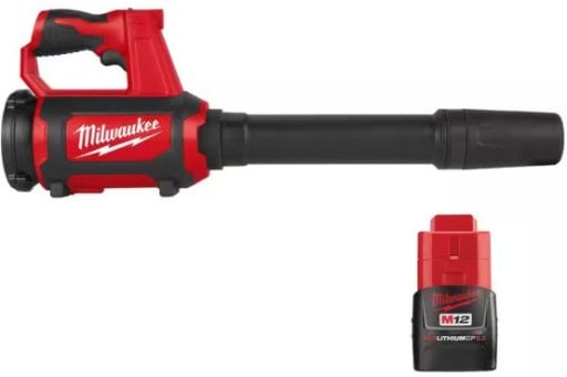 Milwaukee M12 12V Lithium-Ion Cordless Compact Spot Blower with 2.0 Ah Compact Battery Pack