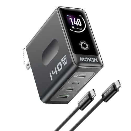 MOKiN 140W 4-Port GaN USB-C Charger w/ Color Display Deal