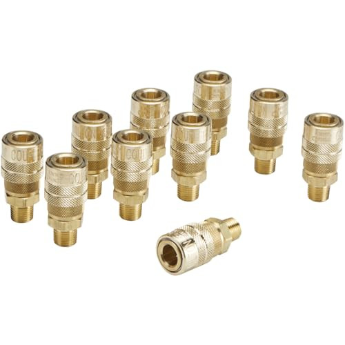 Milton 1/4" Male NPT M Style Air Fitting Quick Connect Coupler 10-Count