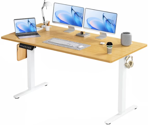 CONCETTA Electric Height Adjustable Desk 63"x24" Oak