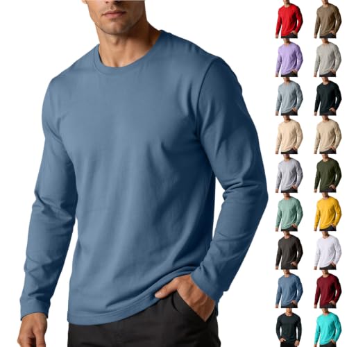 Long Sleeve Crewneck Cotton T-Shirt