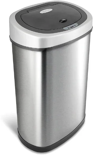 Nine Stars Stainless Steel Motion Sensor Trash Can 13.2-Gallon