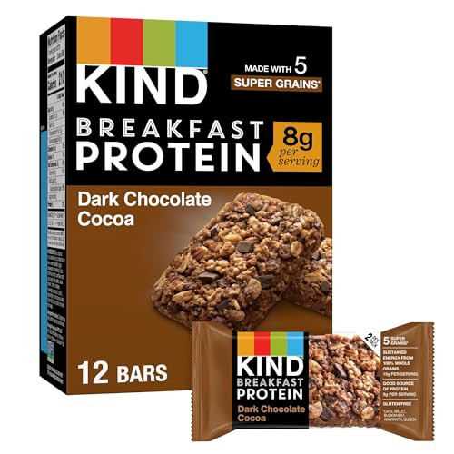 KIND Dark Chocolate Breakfast Protein Snack Bars 6-pack