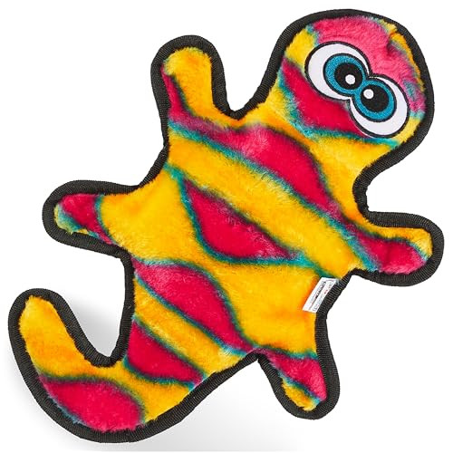 Outward Hound Durablez Medium Gecko Stuffing-Free Squeaky Plush Dog Toy