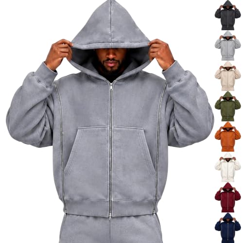 Oversized Zip Up Hoodie with Detachable Side Panels Deal