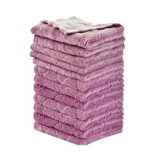 OstWony 12-pc 10" x 6" Microfiber Cleaning Towels